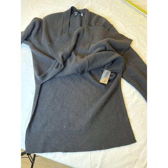 Theory Women’s Mid Length Soft 100% Cashmere V-neck Cardigan Petite Small Black - Picture 5 of 9